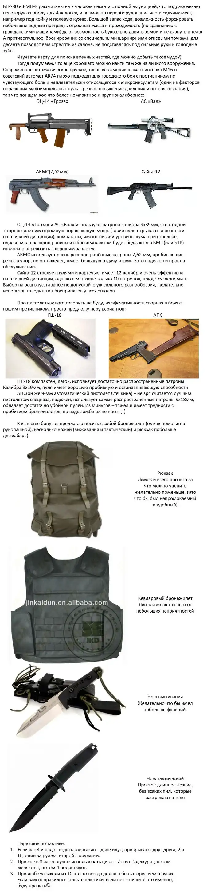 Снаряжение для зомбоапокалипсиса