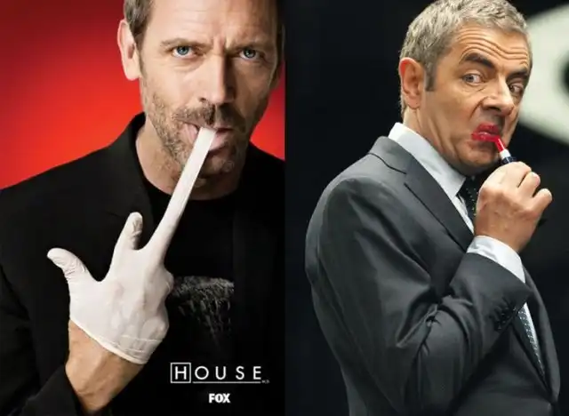 Молодые Хью Лори и Роуэн Аткинсон в кино