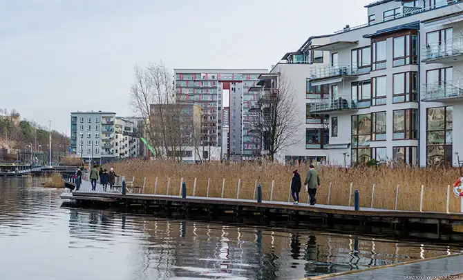Прогулка по экокварталу, построенному на месте заброшенной промзоны