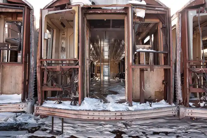 Как уничтожают вагоны нью-йоркского метро