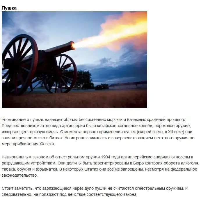 ТОП-10 видов оружия, которое не запрещено в США