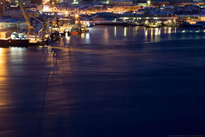 Ночная прогулка по самому крупному промышленному городу Заполярья