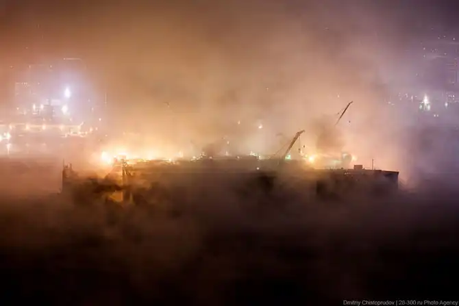 Ночная прогулка по самому крупному промышленному городу Заполярья