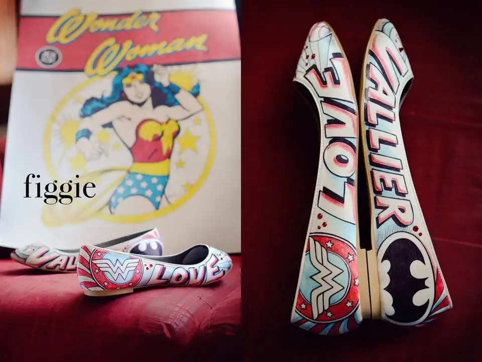 Ручная работа. Роспись свадебных туфлей.