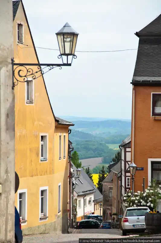 Путешествие по лесному фуникулеру и городу в Саксонии