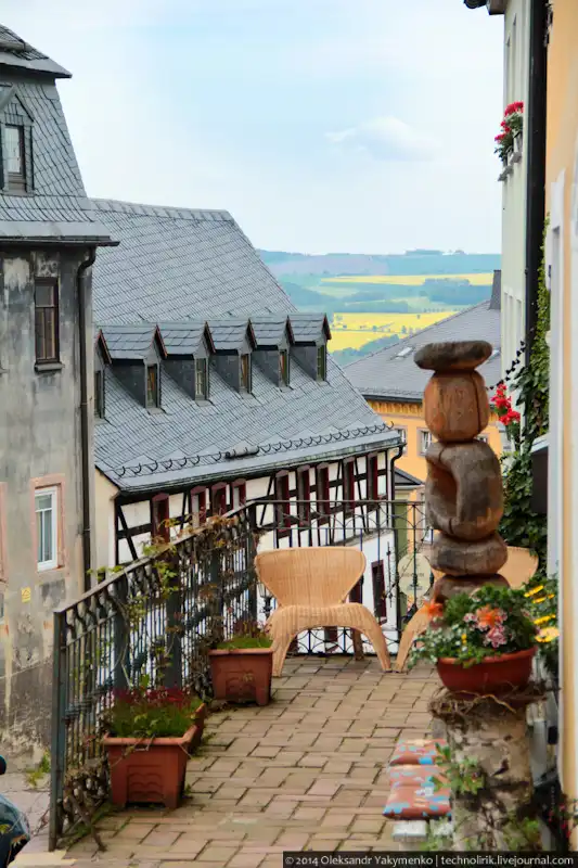 Путешествие по лесному фуникулеру и городу в Саксонии