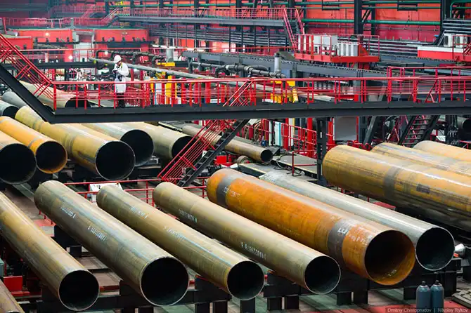 Экскурсия по трубоэлектросварочному цеху Челябинского трубопрокатного завода