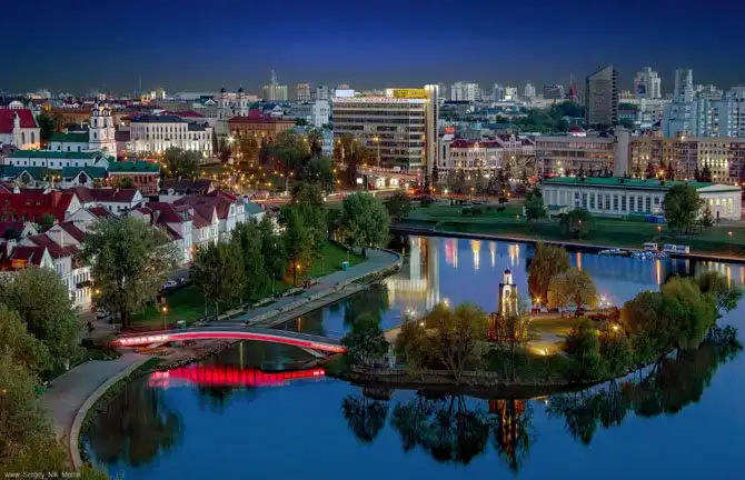 Вечерний Минск с высоты