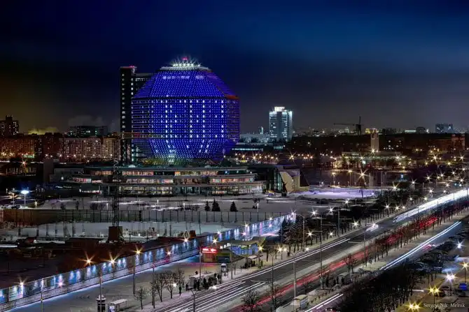 Вечерний Минск с высоты