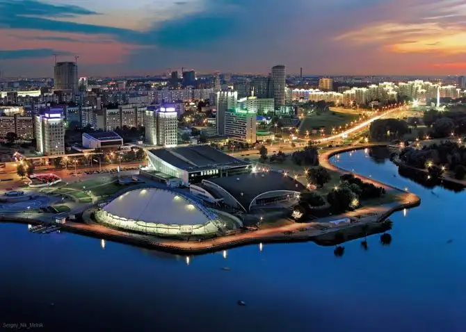 Вечерний Минск с высоты