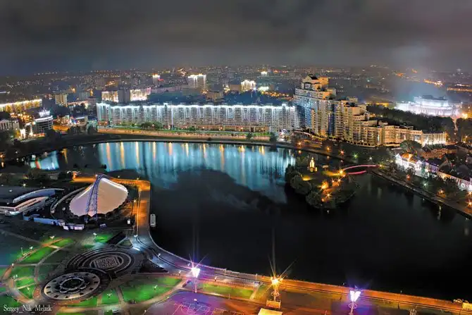 Вечерний Минск с высоты