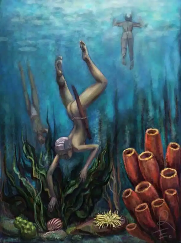 Ама - обнаженные ныряльщицы