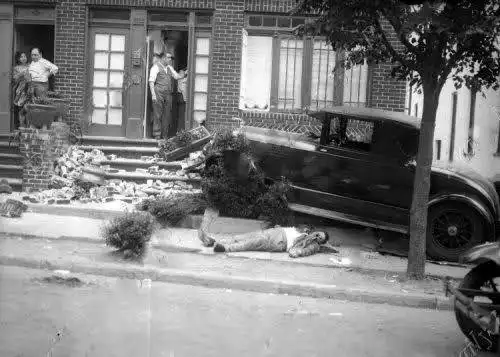 Тогда и сейчас — старые фотографии криминальной хроники Нью-Йорка, вписанные в наши дни.