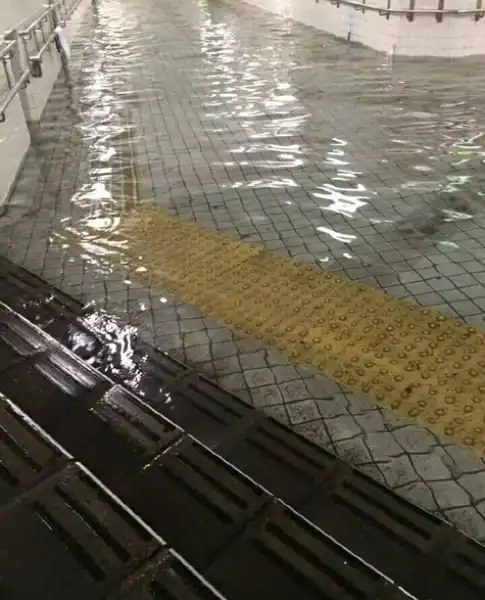 Японские улицы настолько чисты, что во время потопа метро превращается в плавательный бассейн