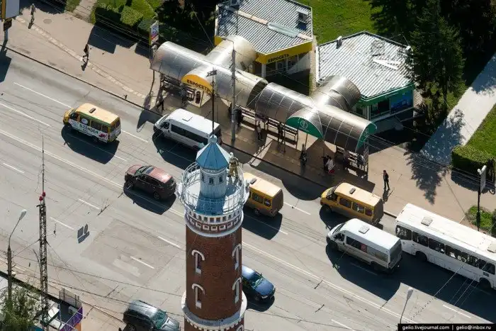 Омск с вертолёта