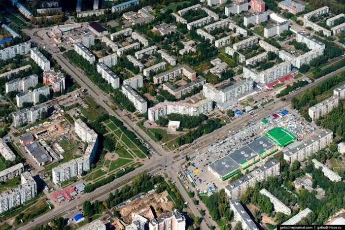 Омск с вертолёта