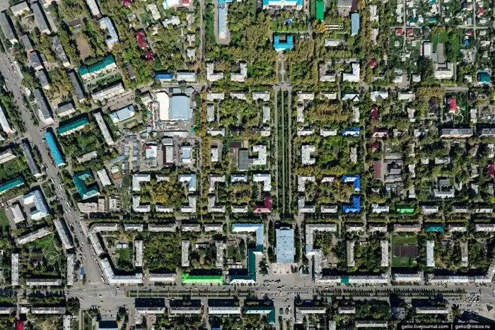 Омск с вертолёта