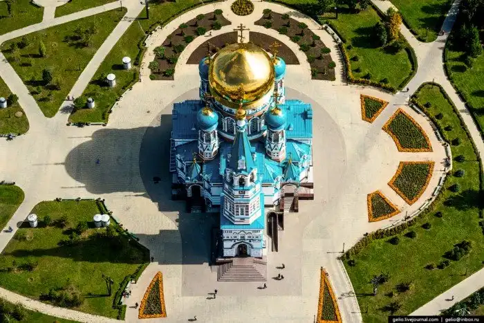 Омск с вертолёта