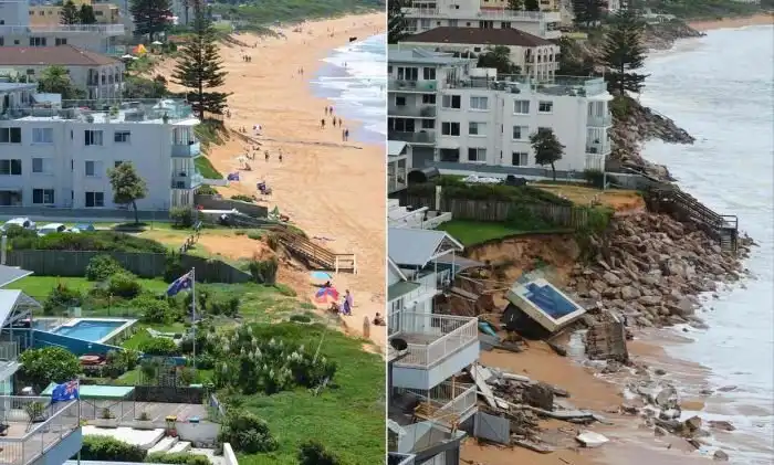 Жители побережья Сиднея пострадали от сильного шторма