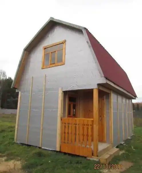 Банька от земли до зонтика трубы