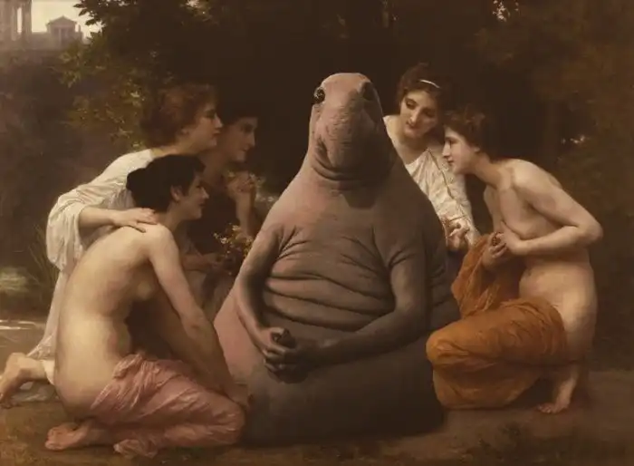 Мем "Ждун" добрался до картин великих художников