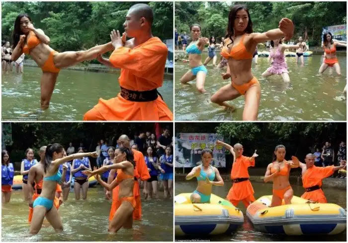 Красота и мастерство Шаолиня: Китайские спасатели в бикини