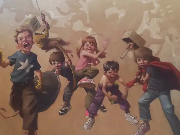 Художник напоминает нам о силе детского воображения