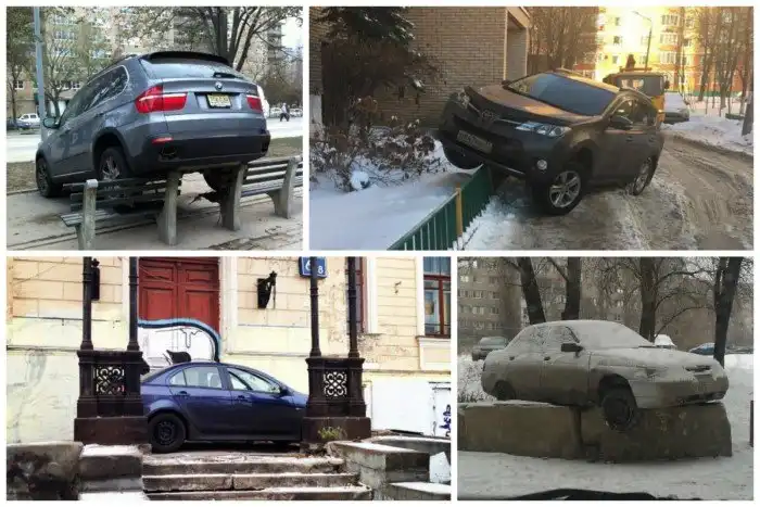 Подборка из серии "Я паркуюсь как ебл*н"