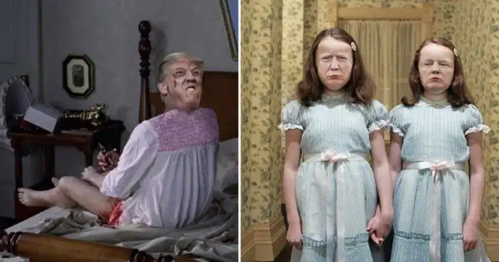 Дональд Трамп в образе героев ужастиков до смерти пугает избирателей