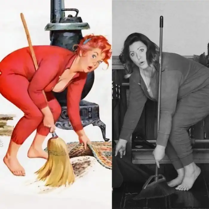 Модель размера плюс воссоздаёт классические пинап-иллюстрации, и она прекрасна