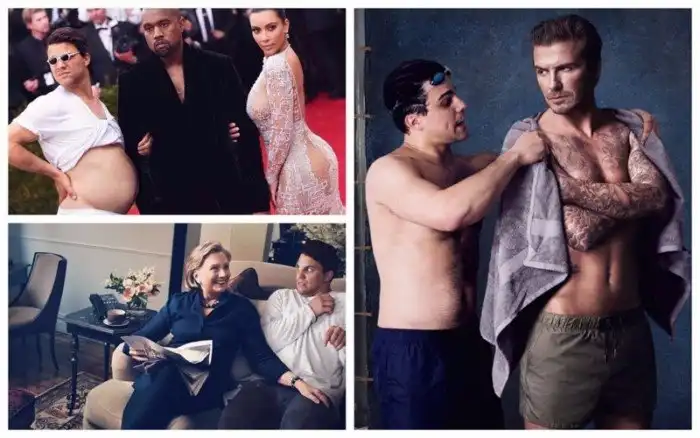 Интернет-тролль с помощью фотошопа высмеивает студийные фото знаменитостей