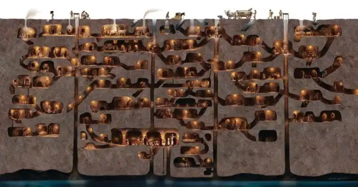 В турецком подземном городе когда-то жили 20 тысяч человек