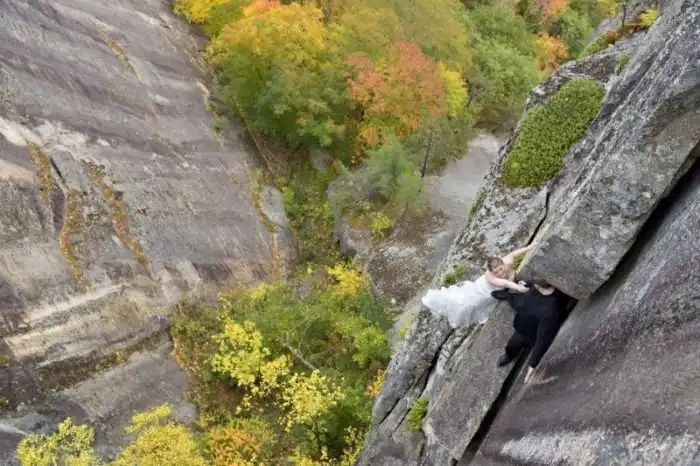 Экстремальная свадебная фотосессия