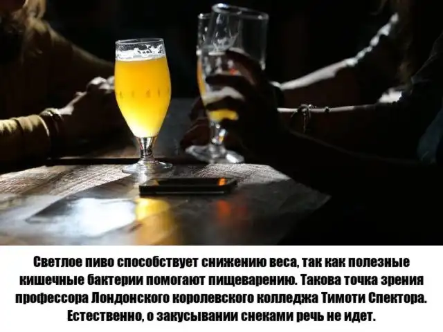 Положительные свойства пива