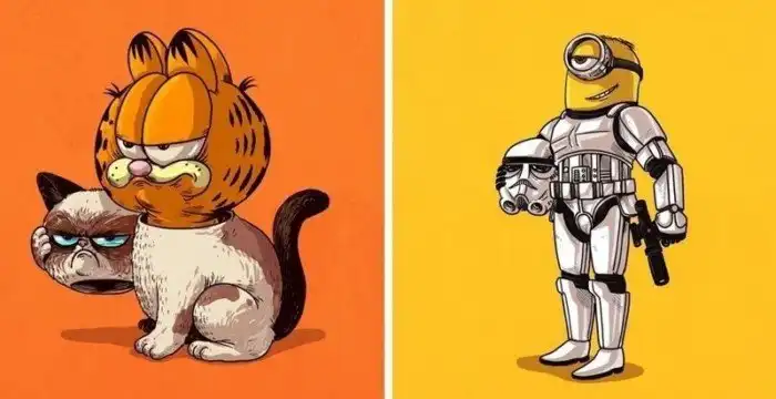 20 рисунков, автор которых представил, кто может скрываться под маской известных героев