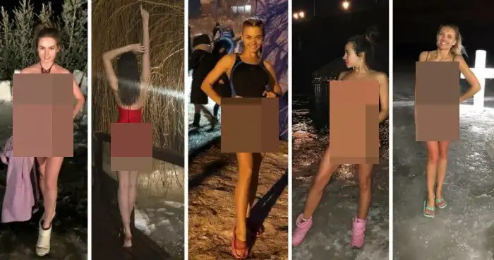 Самые горячие девушки крещенских купаний 2019