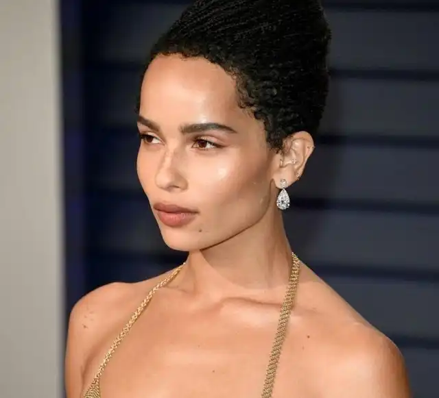 Зои Кравиц появилась на вечеринке после вручения "Оскара" в прозрачном топе