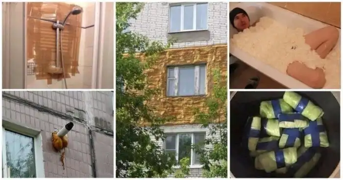 Три кита на которых держится Земля - пена, скотч и изолента