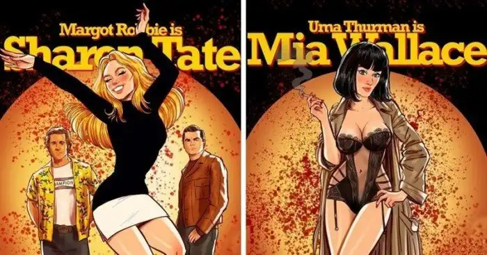 12 героинь фильмов Тарантино, которых художник из России превратил в ярких пин-ап красоток