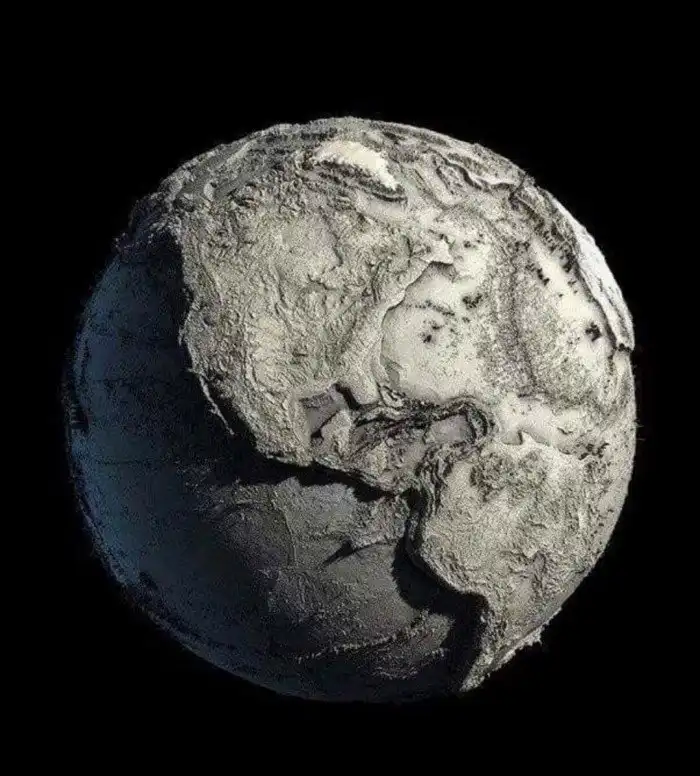 Примерно так выглядит наша планета без воды