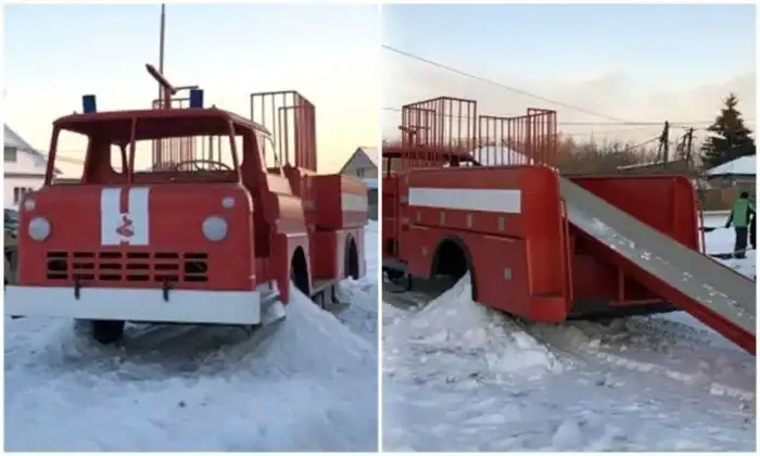 Вторая жизнь старой пожарной машины в Курганской области