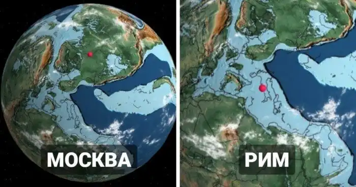 Модель Земли, на которой можно узнать, где раньше находился ваш город