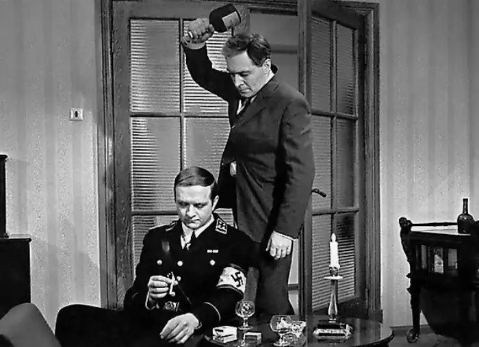 Бил ли Штирлиц Холтоффа бутылкой по голове?