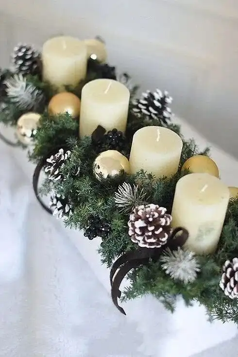 Крутые идеи новогоднего декора из шишек и веток