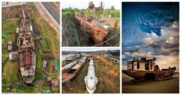 20 заброшенных морских гигантов, умирающих на суше