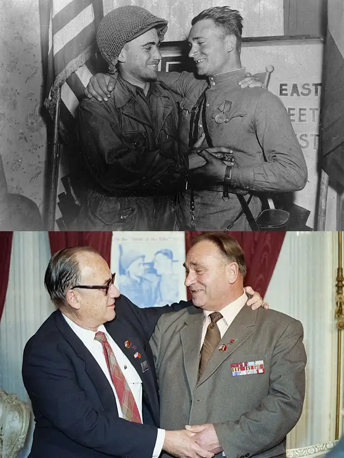 Что делали российские и американские солдаты, когда встретились на Эльбе в 1945 году?