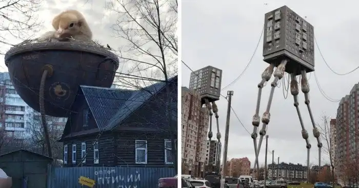 Сюрреалистические и жуткие детали в городских пейзажах