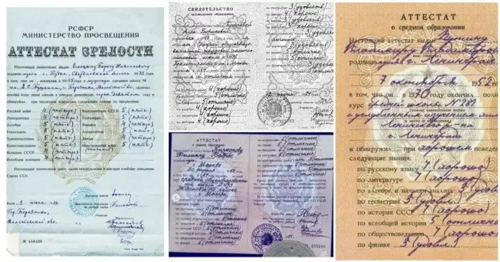 Как учились знаменитости: 15 школьных аттестатов