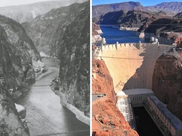 Знаменитые постройки до и после их появления