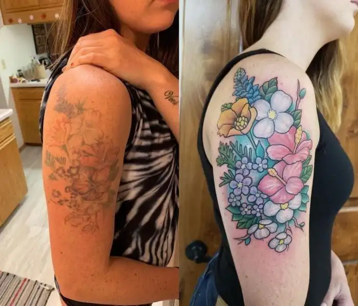 16 примеров того, как мастера дали старым татуировкам новую жизнь